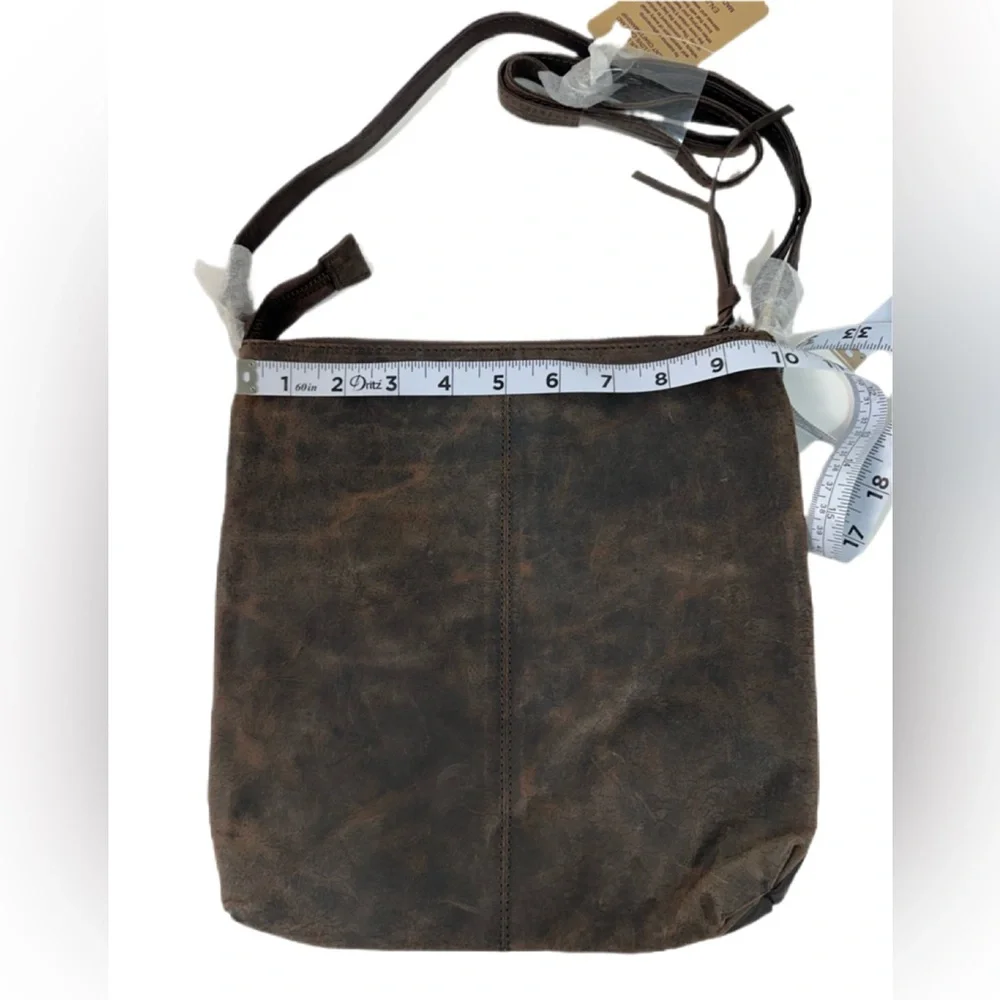 Leather ESTALON Bohemian/Crossbody Bag - Picture 6 of 16